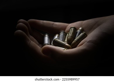 Bullets on hand.No War is a concept promoting peace and non-violence, rejecting the use of military force as a means of resolving conflicts  communities.  human rights and peaceful coexistence.