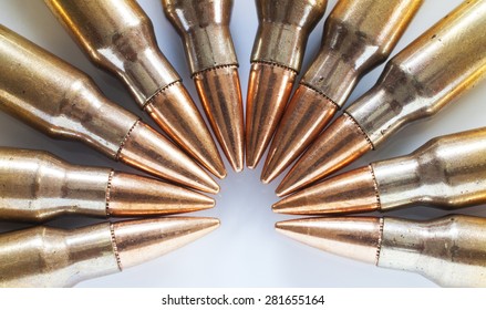 Close Detail On Rifle Ammunition Circular Stock Photo (Edit Now) 1080443771