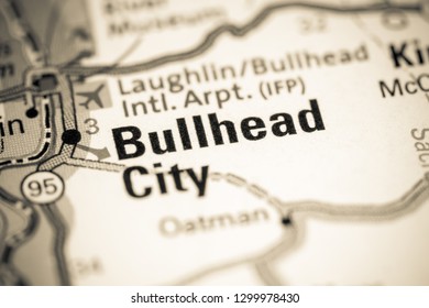 Bullhead City. Arizona. USA on a map