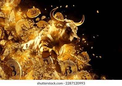bullish divergent concept, gold bull