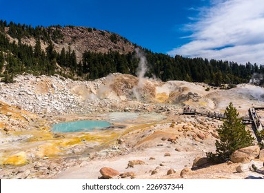 Bumpass Hell At Lassen Volcanic National Park, California