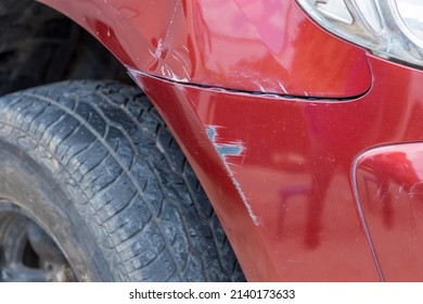 Bumper Car Scratched Deep Damage Paint Stock Photo 2140173633 ...