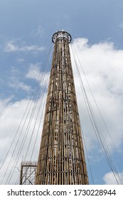 Bun Mountain Bamboo Scaffolding Tower During Cheung Chau Bun Festival Bun Competition