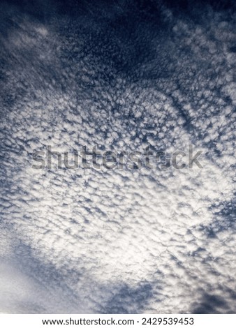 bunch of altocumulus clouds in the blue sky