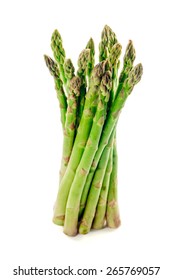 Bunch Of Asparagus Isolated On White