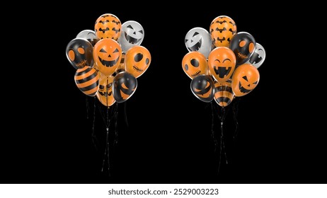 Bunch of balloons with halloween texture .
 - Powered by Shutterstock