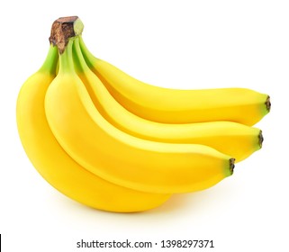 Bunch of bananas isolated on white background. Ripe bananas Clipping Path. Quality macro photo for your project. - Powered by Shutterstock