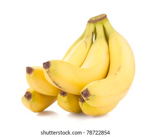 Bunch Of Bananas Isolated On White