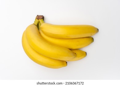 Bunch Of Bannanas On White