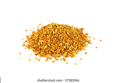 Bunch Of Bee Pollen Isolated On White