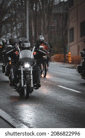 A Bunch Of Bikers At A Event In Olympia Washington Called The Toy Run Where Bikers Deliver Toys To Needy Kids. Taken On December 4 2021