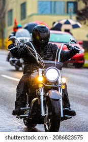 A Bunch Of Bikers At A Event In Olympia Washington Called The Toy Run Where Bikers Deliver Toys To Needy Kids. Taken On December 4 2021