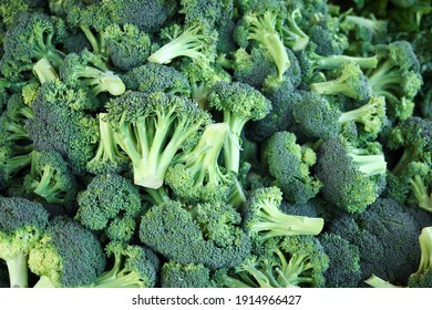 A Bunch Of Broccoli Ready To Cook With Pasta