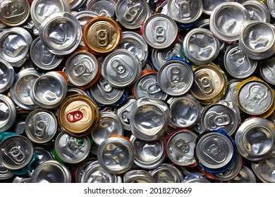 Bunch of crumpled metal cans. Backdrop of beverage cans  - Shutterstock ID 2018270669