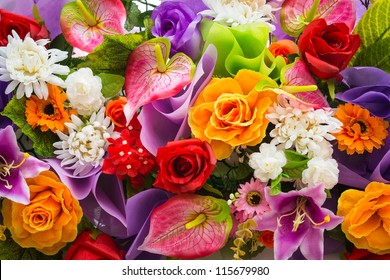 Bunch of flowers - Shutterstock ID 115679980