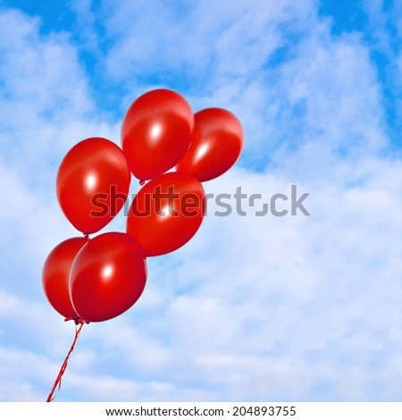 Similar – Image, Stock Photo solemn l Red balloons