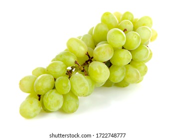 Bunch of fresh white grapes isolated