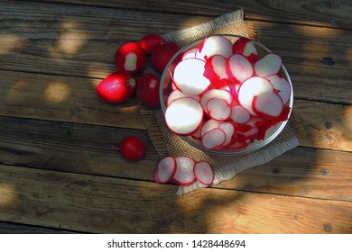 A Bunch Of Freshly Picked Wet Heirloom Radishes Easter Egg