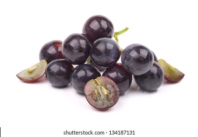 Bunch of grapes isolated on white background