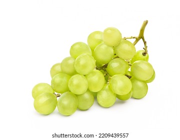 Bunch of Green Seedless Grape solated on white background. Clipping path. - Powered by Shutterstock