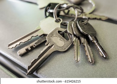A bunch of key with key chain