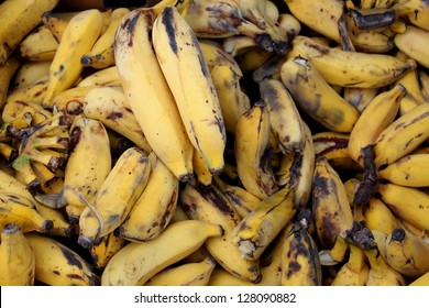 Bunch Of Overripe, Rotten Bananas