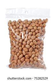 A Bunch Of Peanuts In Plastic Bag