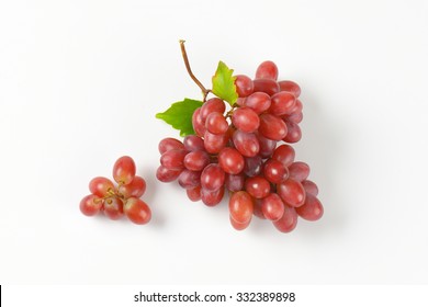 Bunch Of Red Grapes On White Background