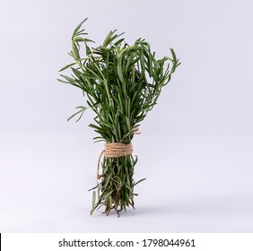 Bunch Of Rosemary On White Background