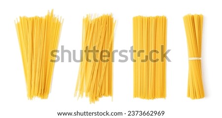 Bunch of spaghetti isolated on white background