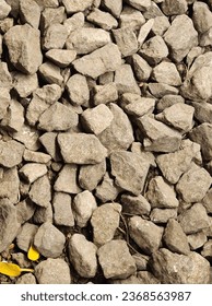 a bunch of stone in the backyard 