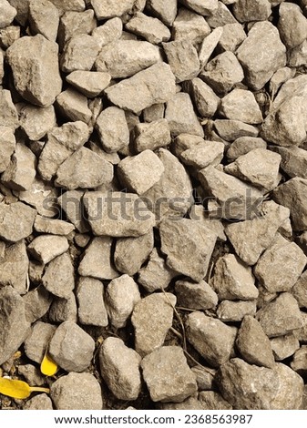 a bunch of stone in the backyard 