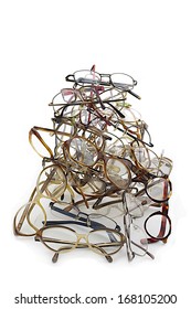 Bunch Of Unneeded Glasses Ready For Donation- Recycling For Third World 