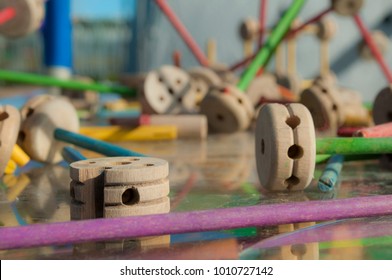 Bunch Vintage Wooden Tinker Toys Ready Stock Photo 1010727142 ...