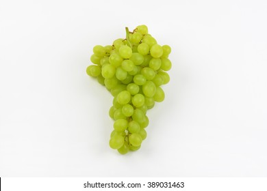 Bunch Of White Grapes On White Background