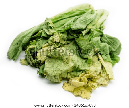 A bunch of withered choy sum, its well known in Indonesia as 