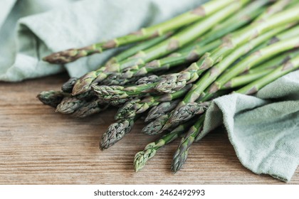 Bunches of green raw garden asparagus.  - Powered by Shutterstock