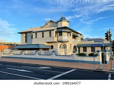 BUNDABERG, – FEBRUARY 28, 2021: Facade Of The Linden Medical Clinic, The Oldest Established General Medical Practice Having Been Operating In The Same Building Since 1913, In Bundaberg, Australia