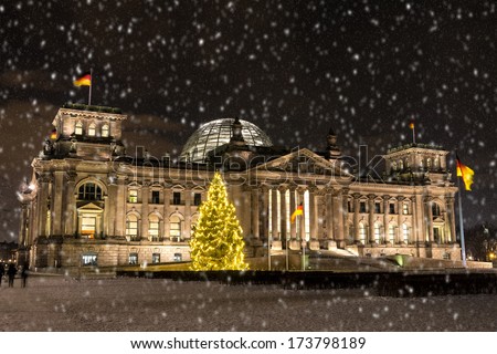 Similar – Berlin Reichstag Christmas