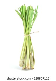 Bundle Of Lemon Grass Isolated On White