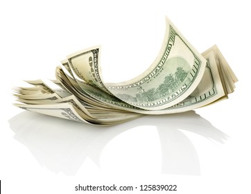 Bundle Of Money Isolated On A White Background