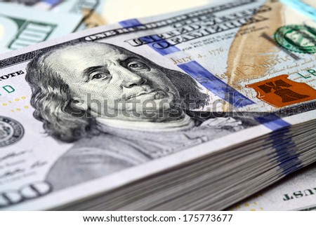 Bundle of new hundred dollar bills