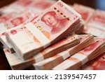 Bundles of Renminbi. Chairman MAO zedong