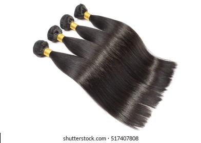 Bundles Of Virgin Remy Straight Long Black Human Hair Weave Extensions