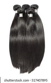 Bundles Of Virgin Remy Straight Long Black Human Hair Weave Extensions