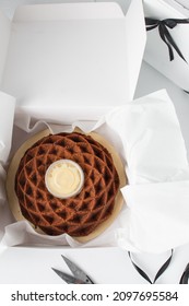 Bundt Cake In A White Bakery Box