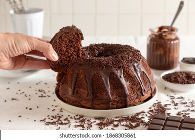 bundt chocolate cake with sprinkles - Powered by Shutterstock