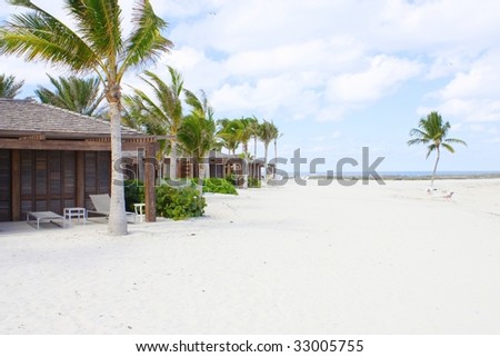 Bungalows on a beach