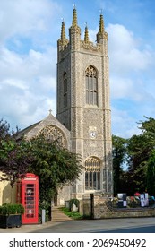 Bungay, Suffolk, England, Britain, sept 9 2021,  view of  St Marys Church.