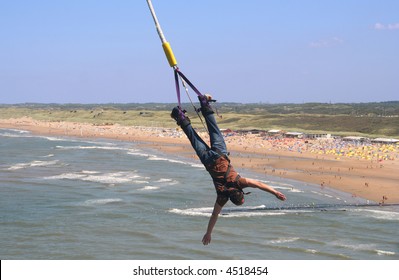 Bungee Jumper Above The Earth